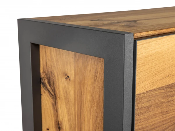 Vitrinekast FINLAND - Balkeneik Fineer Hout 11 Vitrinekast FINLAND - Balkeneik Fineer Hout - Afbeelding 11