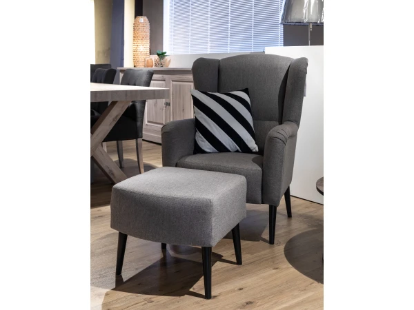 Fauteuil En Voetbank IBIZA - Inari Taupe Grijs 4 Fauteuil En Voetbank IBIZA - Inari Taupe Grijs - Afbeelding 4