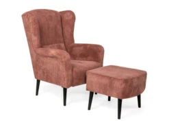 Fauteuil En Voetbank IBIZA - Poso Rosa Roze