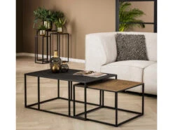 Bijzettafel Set IRON METALLIC - Antiek Brons En Zwart Brons -Zuiver || RICHMOND Verkoop richter young design iron metallic 59897