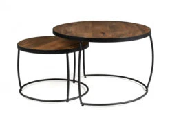Set Van 2 Bijzettafels LARS - Mangolia Bruin
