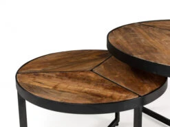 Set Van 2 Bijzettafels LAVEU - Mangolia Bruin -Zuiver || RICHMOND Verkoop richter young design laveu 39958