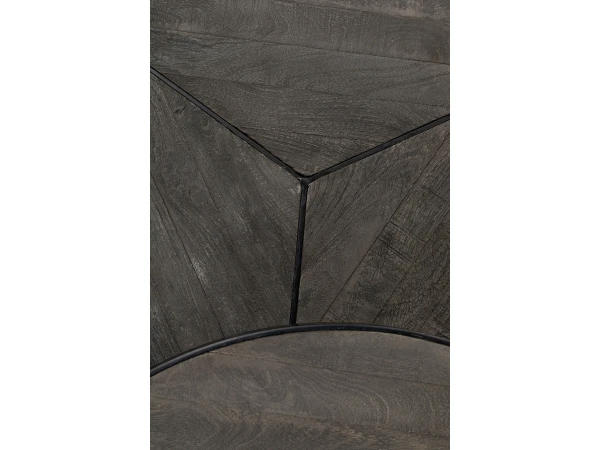 Set Van 2 Bijzettafels LAVEU - Grijs Grijs 2 Set Van 2 Bijzettafels LAVEU - Grijs Grijs - Afbeelding 2