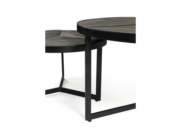 Set Van 2 Bijzettafels LAVEU - Grijs Grijs 5 Set Van 2 Bijzettafels LAVEU - Grijs Grijs - Afbeelding 5