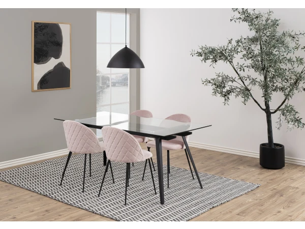 Eetkamerstoel LOUISE - Donkerblauw Blauw 11 Eetkamerstoel LOUISE - Donkerblauw Blauw - Afbeelding 11