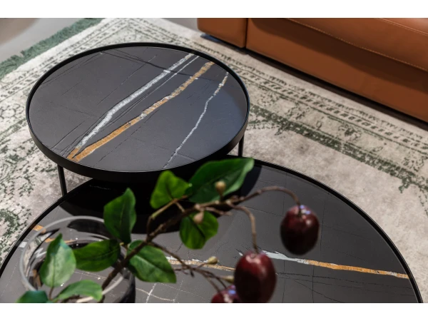 Salontafel RONDA - Zwart Zwart 6 Salontafel RONDA - Zwart Zwart - Afbeelding 6