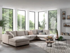 Hoekzetel SANTIAGO Longchair Links - Arnage Sand Beige -Zuiver || RICHMOND Verkoop richter young design santiagio 44377