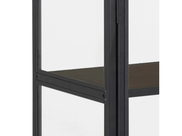 Vitrine SEAFORD - Zwart/metaal Zwart 5 Vitrine SEAFORD - Zwart/metaal Zwart - Afbeelding 5