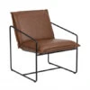Fauteuil SHEBA - Cognac Lederlook Cognac
