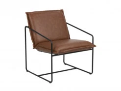 Fauteuil SHEBA - Cognac Lederlook Cognac