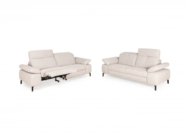 2,5-zit Met Elektr. Relaxen DAVIS - Beige Beige 10 2,5-zit Met Elektr. Relaxen DAVIS - Beige Beige - Afbeelding 10