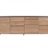 Dressoir ALEXI - Zwart/naturel Hout