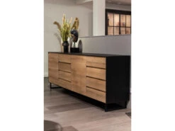 Dressoir ALEXI - Zwart/naturel Hout 8 Dressoir ALEXI - Zwart/naturel Hout -Zuiver || RICHMOND Verkoop studio puro alexi 50236