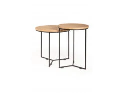 Bijzettafel ISAK - Eik Naturel/zwart Metaal Hout -Zuiver || RICHMOND Verkoop studio puro isak 48949