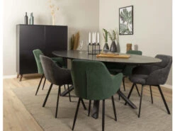 Ovale Tafel COX - Zwart Hout/metaal Zwart 12 Ovale Tafel COX - Zwart Hout/metaal Zwart -Zuiver || RICHMOND Verkoop tenzo cox 48517