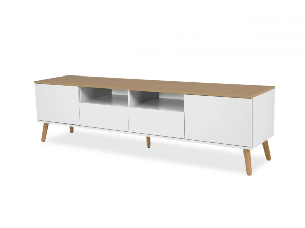 Tv-meubel DOT - Wit/Eik Wit 1 Tv-meubel DOT - Wit/Eik Wit