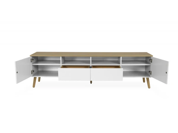 Tv-meubel DOT - Wit/Eik Wit 5 Tv-meubel DOT - Wit/Eik Wit - Afbeelding 5