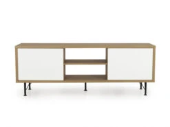 Tv-meubel FLOW - Eik/Wit Wit