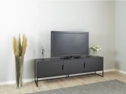 Tv-meubel LIPP 3 Deuren - Shadow Black Zwart -Zuiver || RICHMOND Verkoop tenzo lipp 53499
