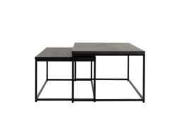 Set 2 Salontafels LIPP - Zwart Zwart -Zuiver || RICHMOND Verkoop tenzo lipp 57415