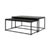 Set 2 Salontafels LIPP - Zwart Zwart