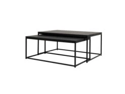 Set 2 Salontafels LIPP - Zwart Zwart