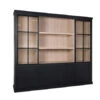 Vitrine BRIGHTON Incl. Led - Black Matte/naturel Zwart
