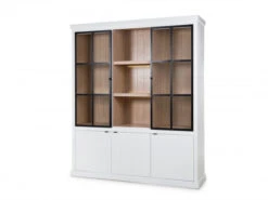 Vitrine BRIGHTON Incl. Led - White/naturel Wit