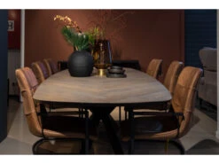 Eetkamertafel FISHBONE - Grijs Eiken/Zwart Hout -Zuiver || RICHMOND Verkoop william winston fishbone 50225 1