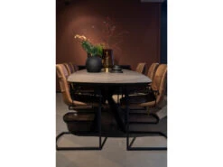 Eetkamertafel FISHBONE - Grijs Eiken/Zwart Hout -Zuiver || RICHMOND Verkoop william winston fishbone 50226