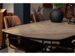 Eetkamertafel FISHBONE - Grijs Eiken/Zwart Hout -Zuiver || RICHMOND Verkoop william winston fishbone 50227 1