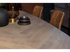 Eetkamertafel FISHBONE - Grijs Eiken/Zwart Hout -Zuiver || RICHMOND Verkoop william winston fishbone 50228