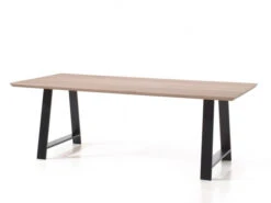 Eetkamertafel FLORO - Naturel/Zwart Hout