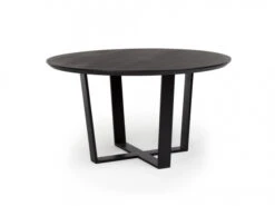 Eetkamertafel Rond FLORO - Black Matte Zwart