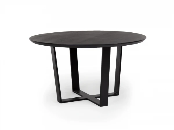 Eetkamertafel Rond FLORO - Black Matte Zwart 1 Eetkamertafel Rond FLORO - Black Matte Zwart