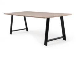 Eetkamertafel FLORO - Smoked Oak/zwart Hout