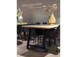 Eetkamertafel FLORO - Smoked Oak/zwart Hout -Zuiver || RICHMOND Verkoop william winston floro 53070