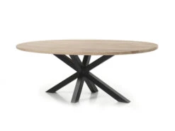 Eetkamertafel Ovaal GLASGOW - Creamy White Hout