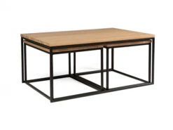 Set Salontafels GLASGOW - Smoked Oak Hout -Zuiver || RICHMOND Verkoop william winston glasgow 43235