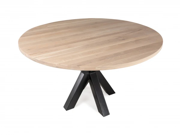 Tafel Rond GLASGOW - Nature Hout 6 Tafel Rond GLASGOW - Nature Hout - Afbeelding 6