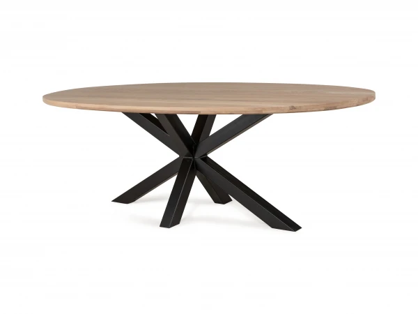 Eetkamertafel Ovaal GLASGOW - Nature Hout 1 Eetkamertafel Ovaal GLASGOW - Nature Hout