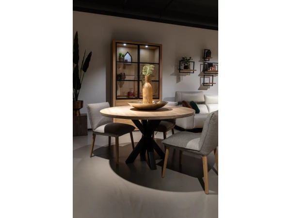 Tafel Rond GLASGOW - Nature Hout 3 Tafel Rond GLASGOW - Nature Hout - Afbeelding 3