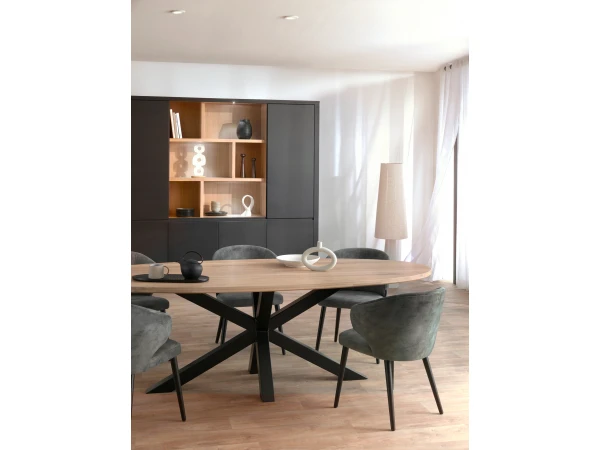 Eetkamertafel Ovaal GLASGOW - Nature Hout 4 Eetkamertafel Ovaal GLASGOW - Nature Hout - Afbeelding 4