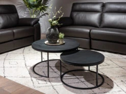 Set Salontafels GLASGOW - Zwart Zwart -Zuiver || RICHMOND Verkoop william winston glasgow 66796