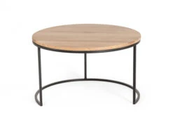 Ronde Salontafel GLASGOW - Smoked Oak Hout