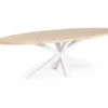 Eetkamertafel Ovaal GLASGOW - Eik Natuur/Wit Hout
