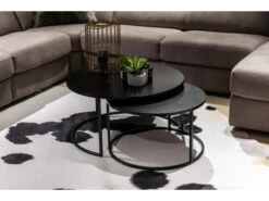 Set Ronde Salontafels KUBUS - Zwart Zwart -Zuiver || RICHMOND Verkoop william winston kubus 48712