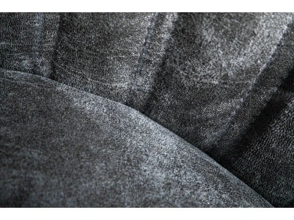 Stoel MILLER - Grijs Leder Grijs 6 Stoel MILLER - Grijs Leder Grijs - Afbeelding 6