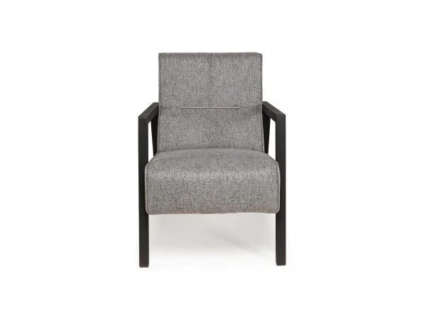 Fauteuil BUENO - Lichtgrijs/zwart Lichtgrijs 2 Fauteuil BUENO - Lichtgrijs/zwart Lichtgrijs - Afbeelding 2