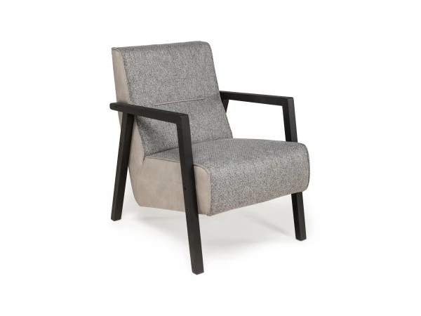 Fauteuil BUENO - Lichtgrijs/zwart Lichtgrijs 1 Fauteuil BUENO - Lichtgrijs/zwart Lichtgrijs